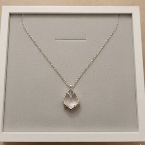 Kendra Scott Cory Pendant Necklace in Silver & Ivory Mother of Pearl